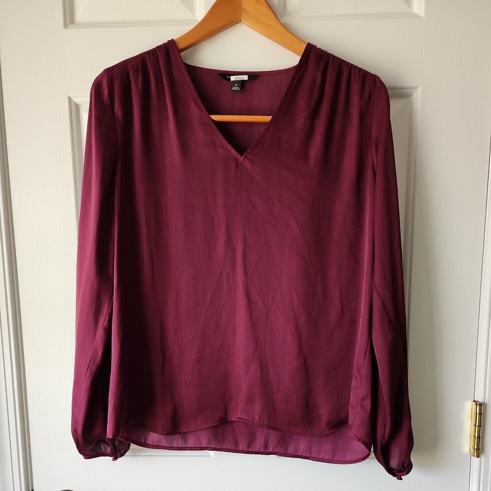 Banana Republic Long Sleeve Blouse Womens Size S Rayon Blend